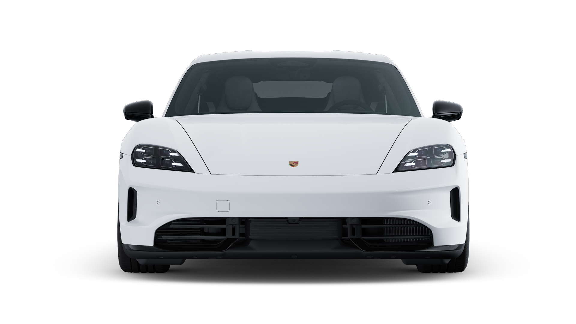 Exterior view of Taycan 4S Black Edition showing the front of the car