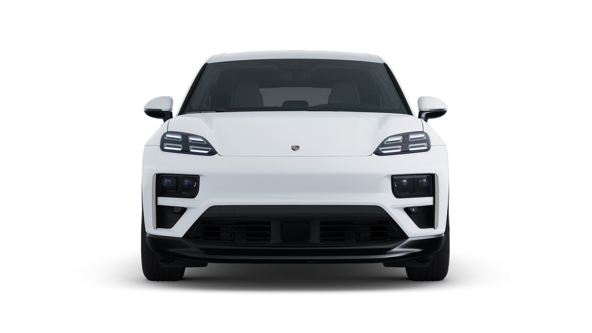 Exterior view of Macan Turbo showing the front of the car