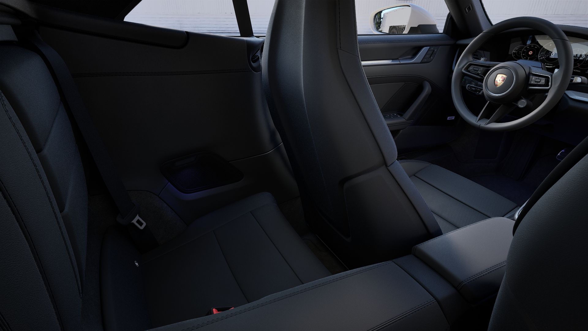 Interior view showing the back seats of 911 Carrera Cabriolet