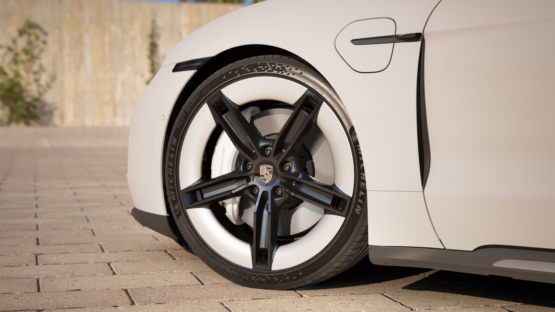 Exterior view of Taycan Turbo