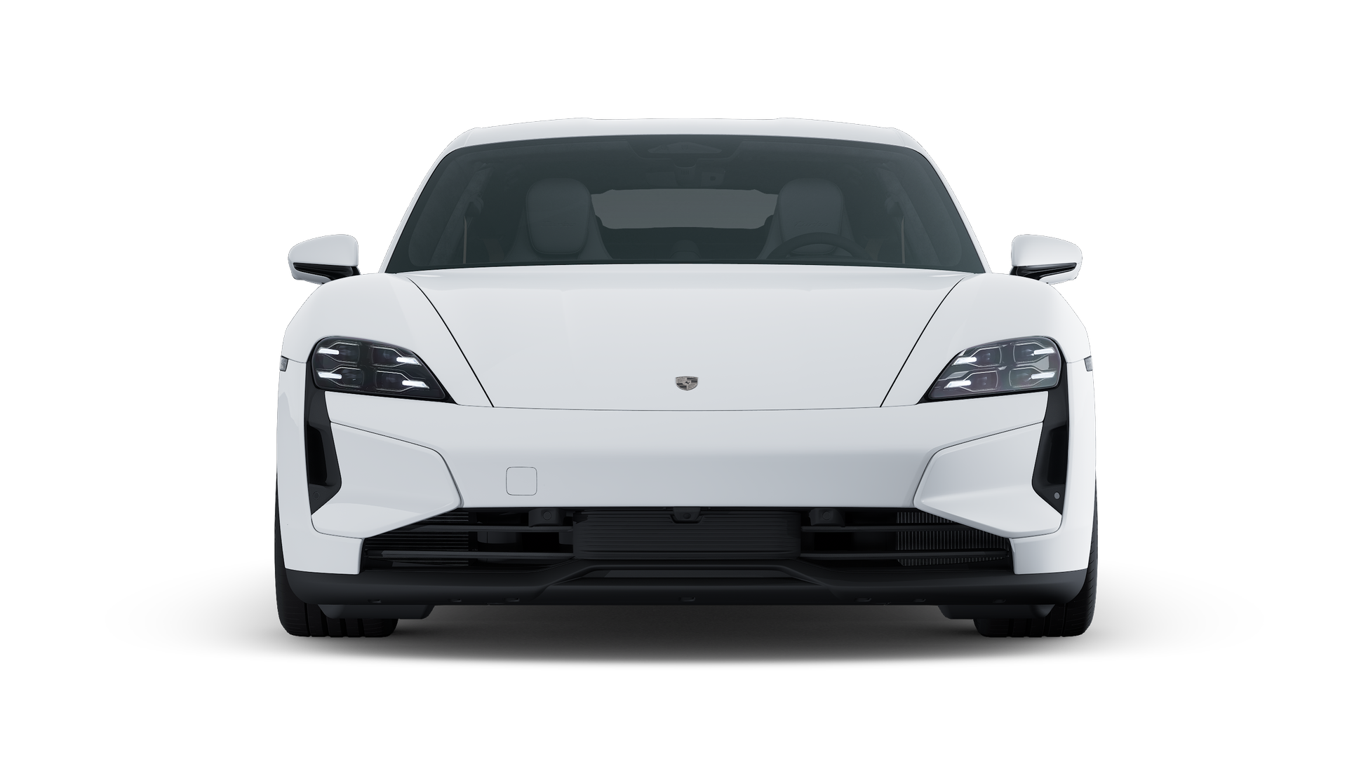 Exterior view of Taycan Turbo showing the front of the car