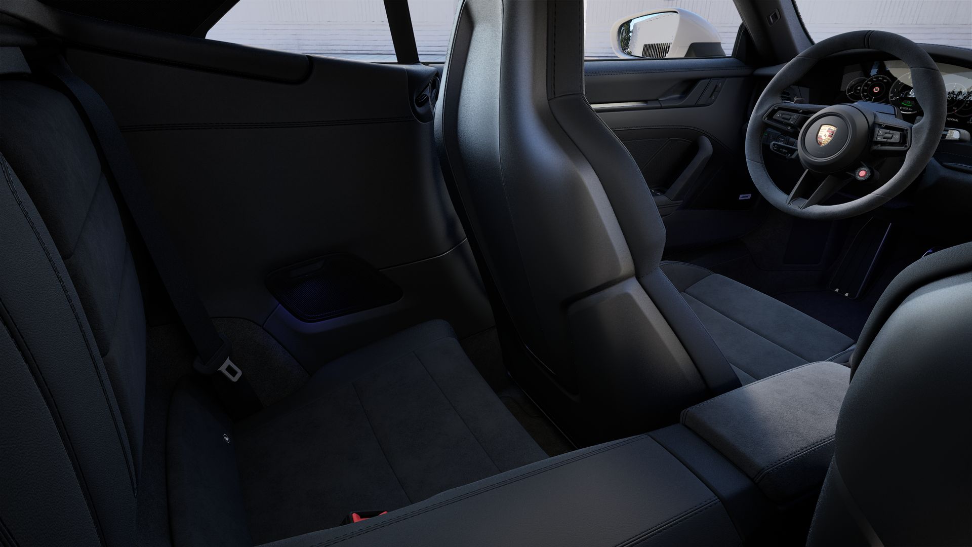 Interior view showing the back seats of 911 Carrera GTS Cabriolet