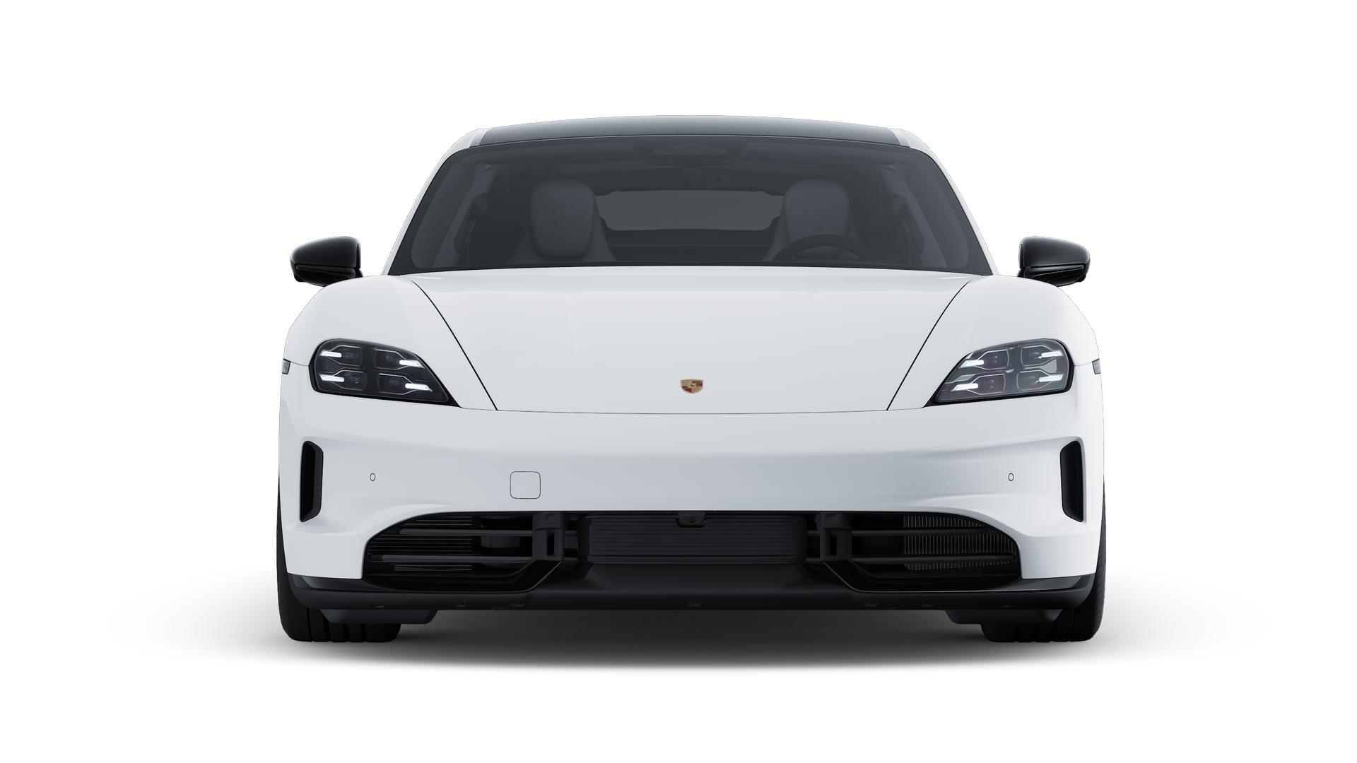 Exterior view of Taycan 4S Black Edition showing the front of the car