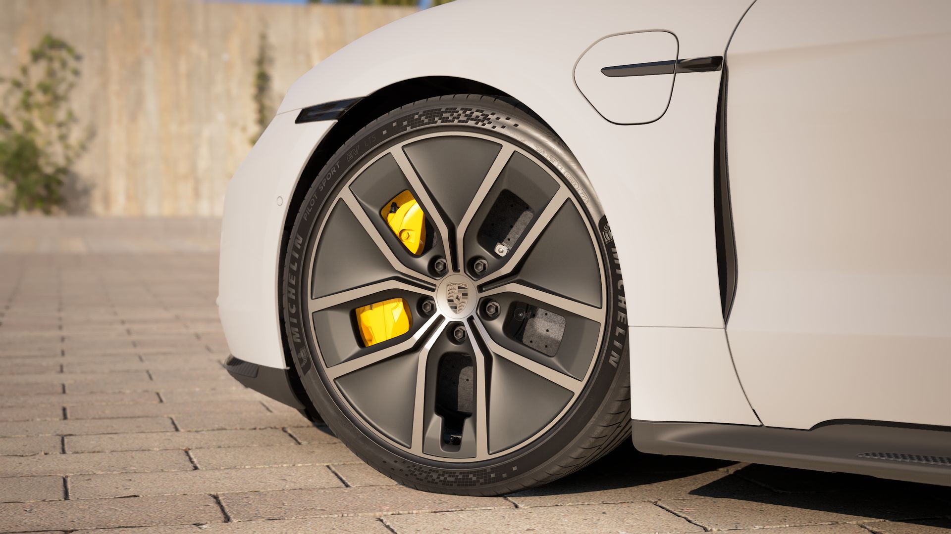 Vista exterior de su Taycan Turbo S