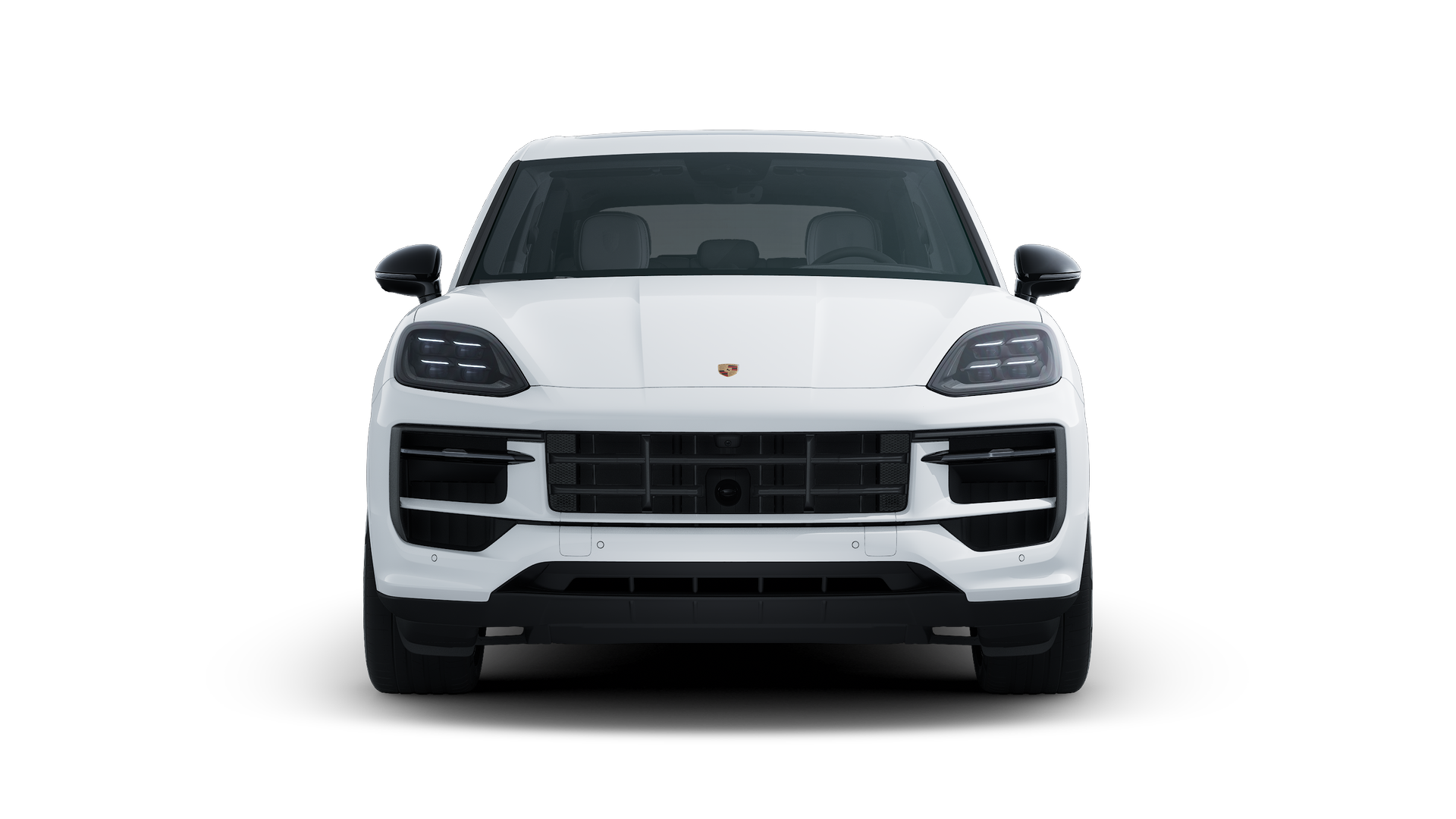 Vista exterior do Cayenne E-Hybrid Black Edition, de frente