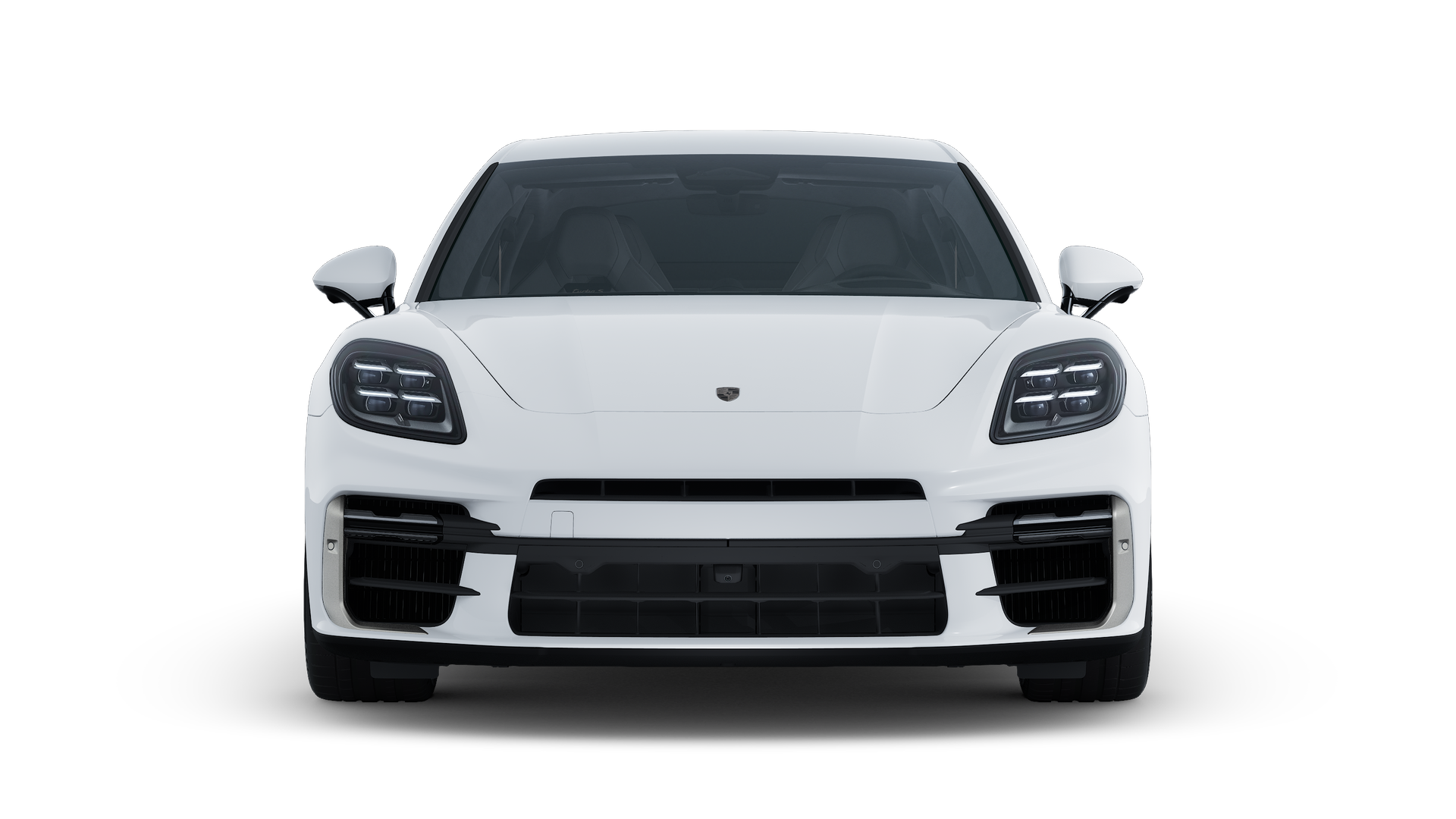 Vista exterior do Panamera Turbo S E-Hybrid, de frente