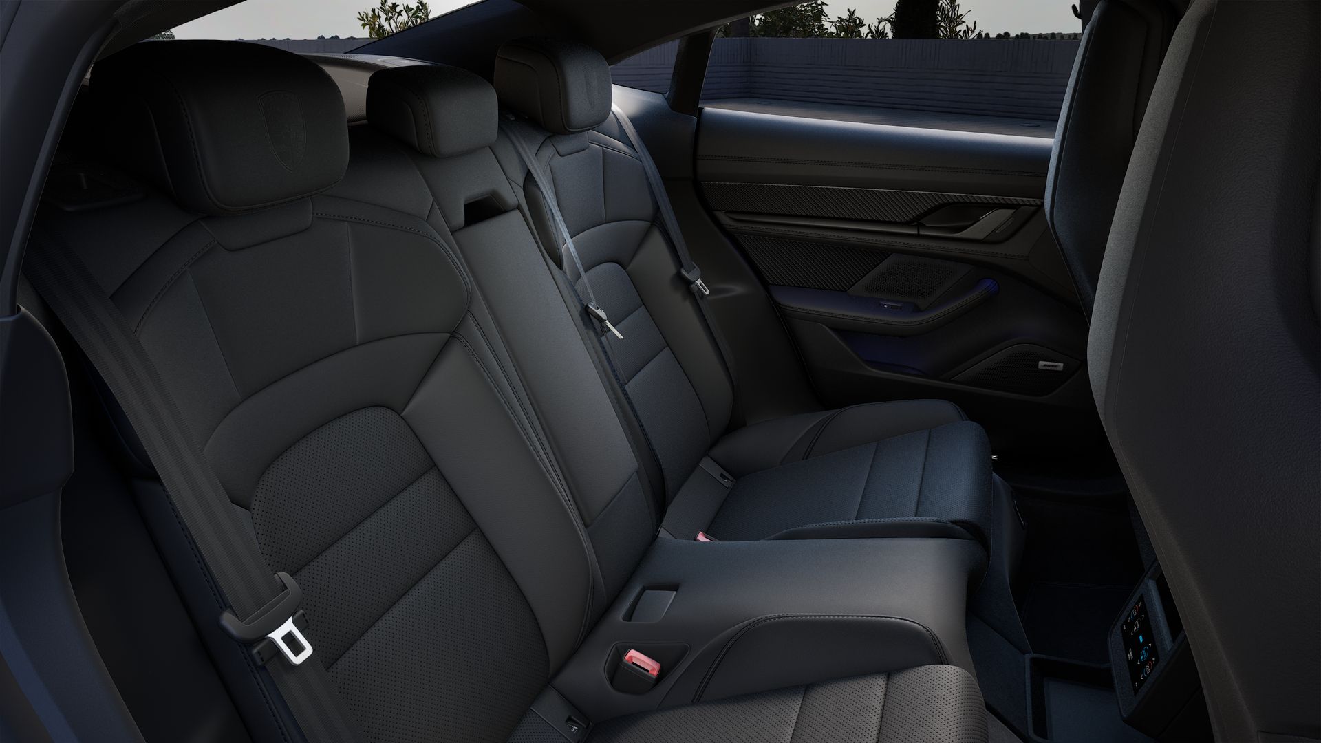 Vue intérieure du Taycan 4S Black Edition