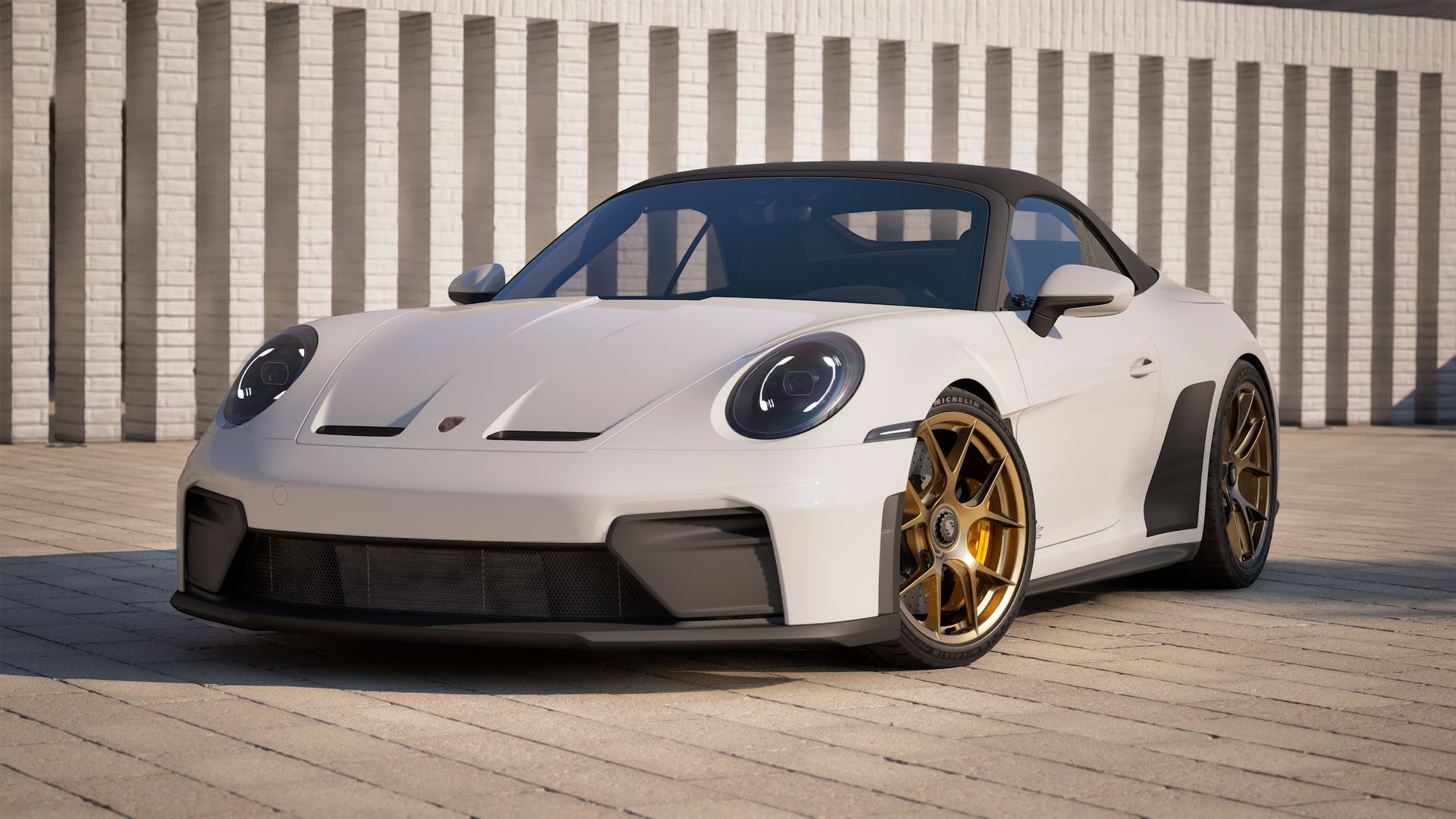 Vedere exterioară a 911 GT3 S/C care prezintă partea din față și partea stângă a mașinii