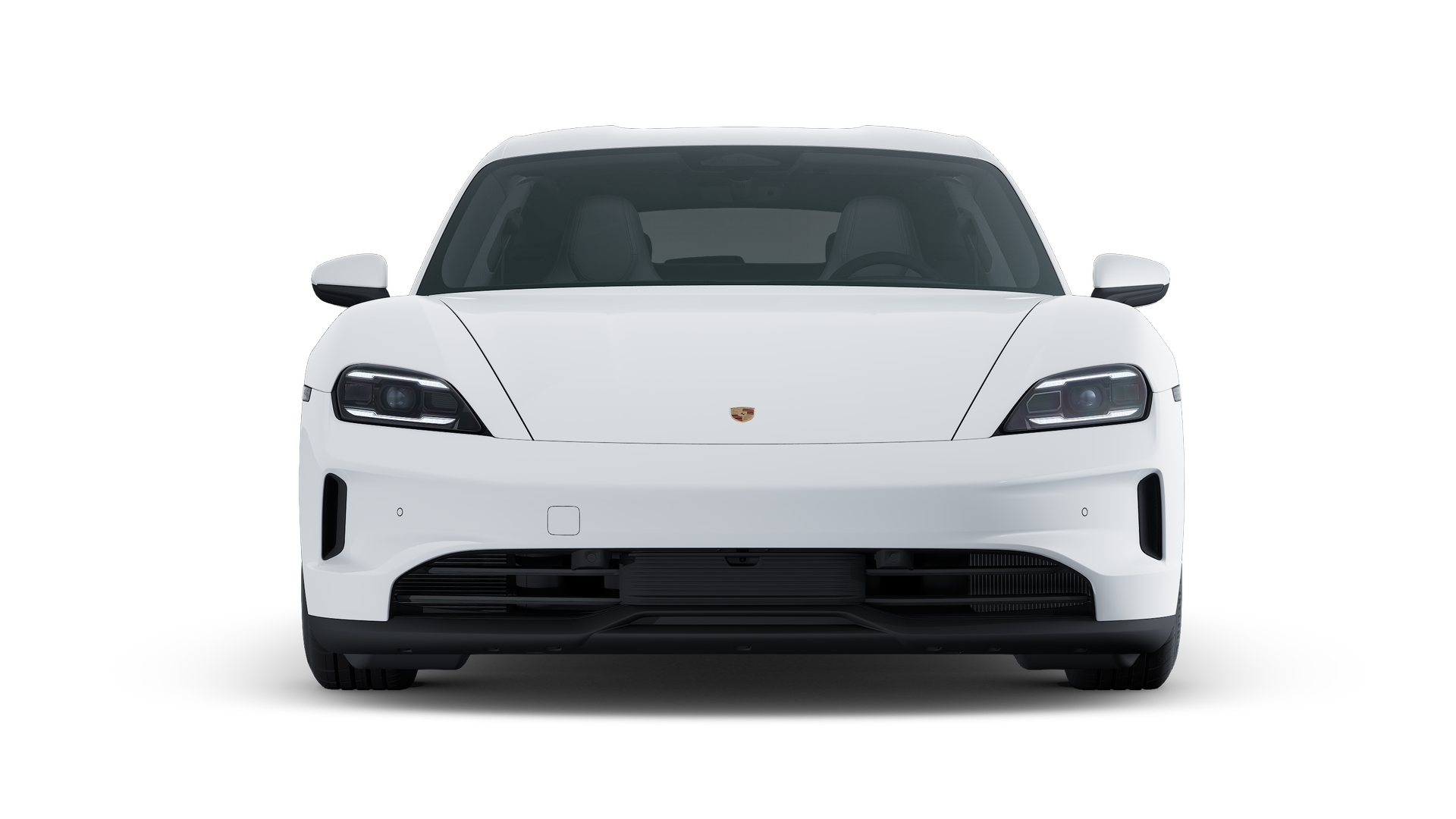 Spoljašnji pogled na Taycan Sport Turismo koji prikazuje prednji deo automobila
