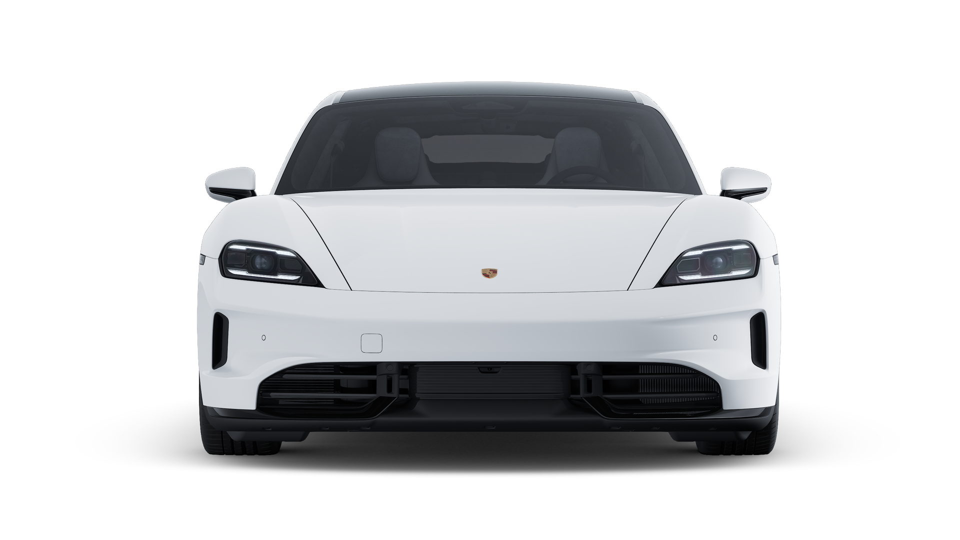 Exterior view of Taycan GTS showing the front of the car