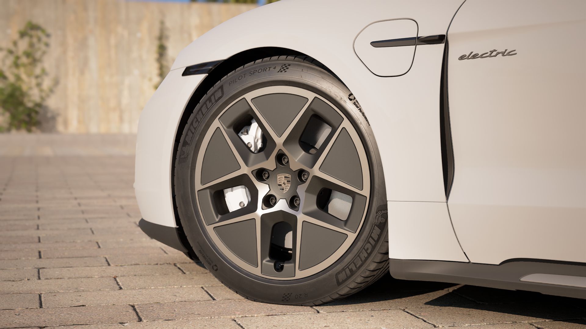 Exterior view of Taycan Turbo