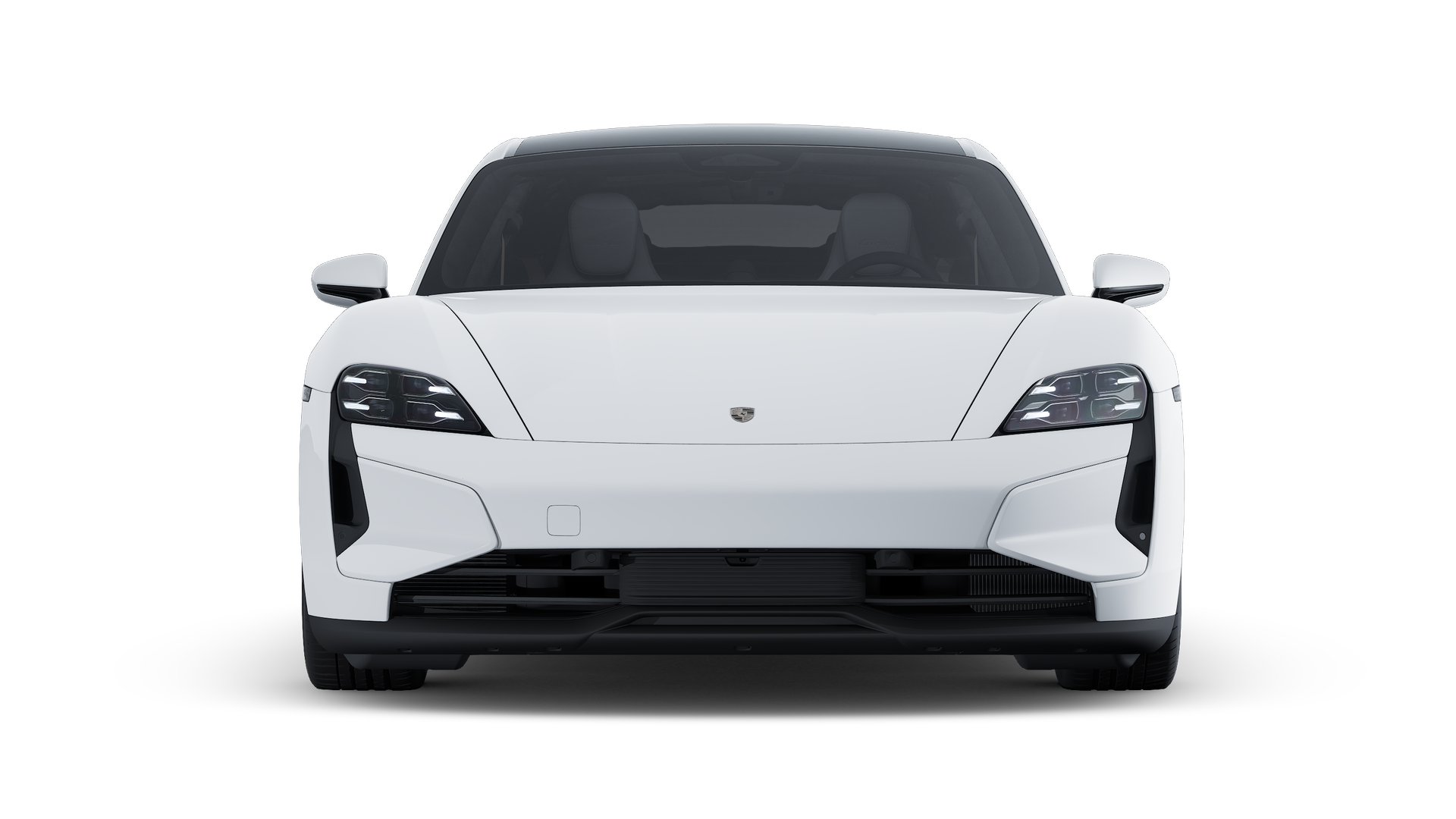 Exterior view of Taycan Turbo showing the front of the car