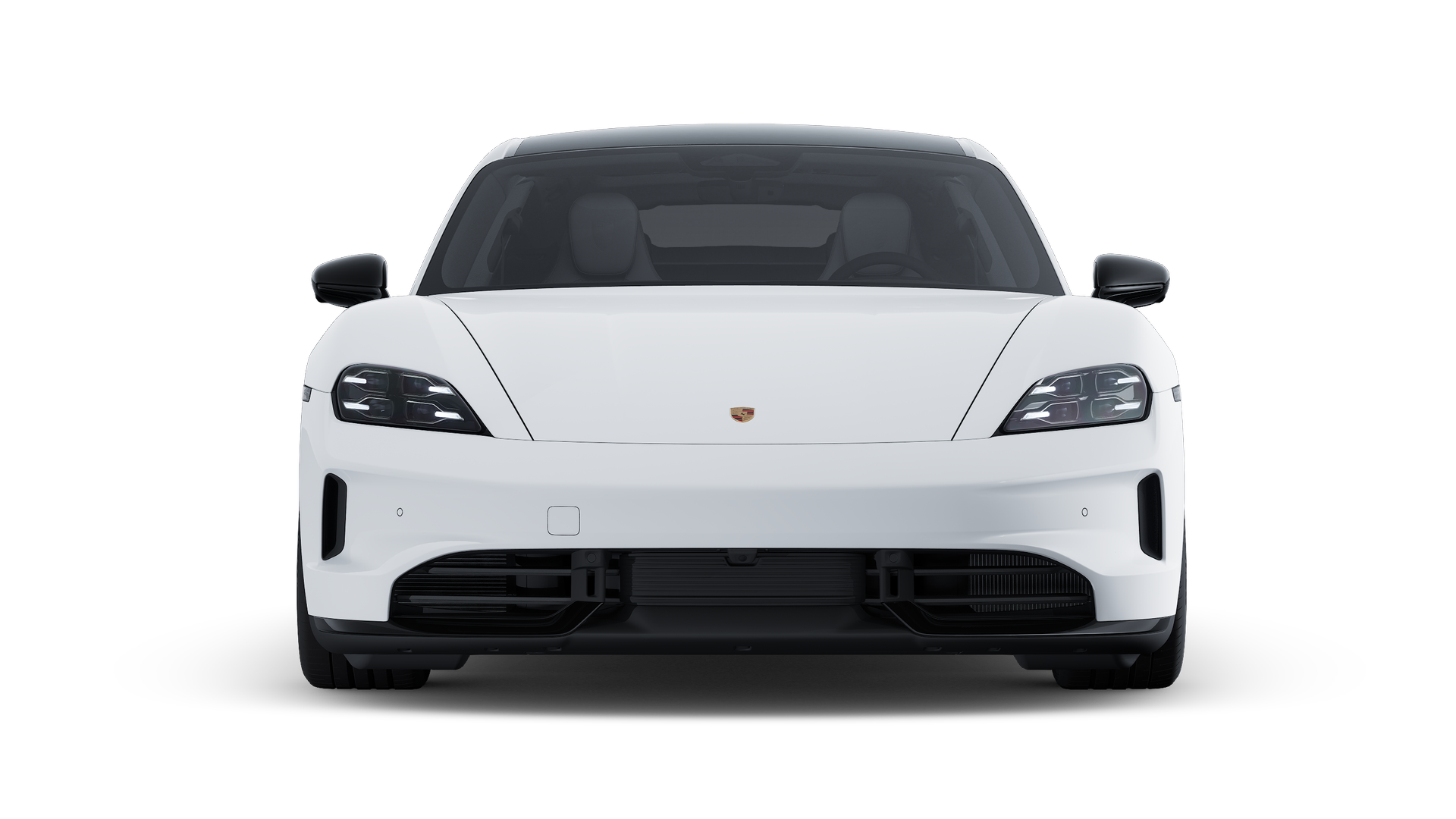 Exterior view of Taycan 4S Black Edition showing the front of the car