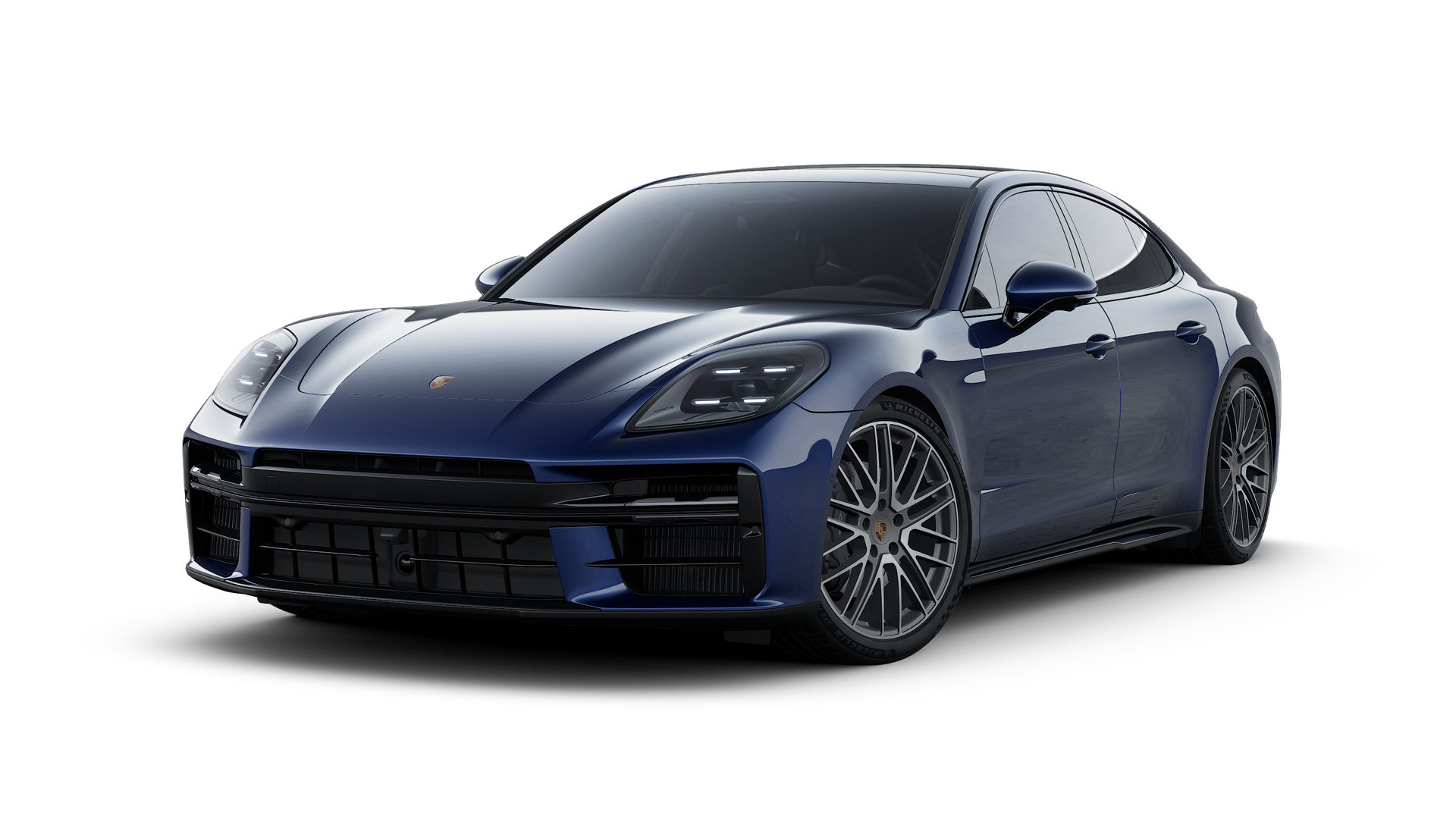 Exterior view of Panamera 4 showing the front and left side of the car