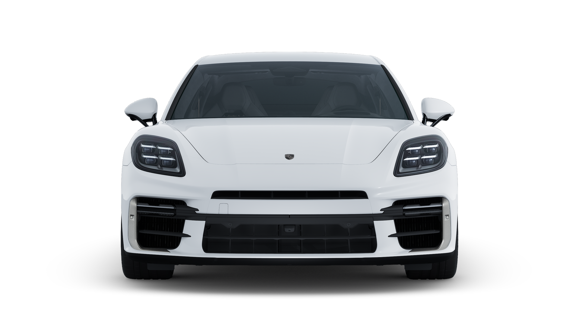 Exterior view of Panamera Turbo S E-Hybrid showing the front of the car