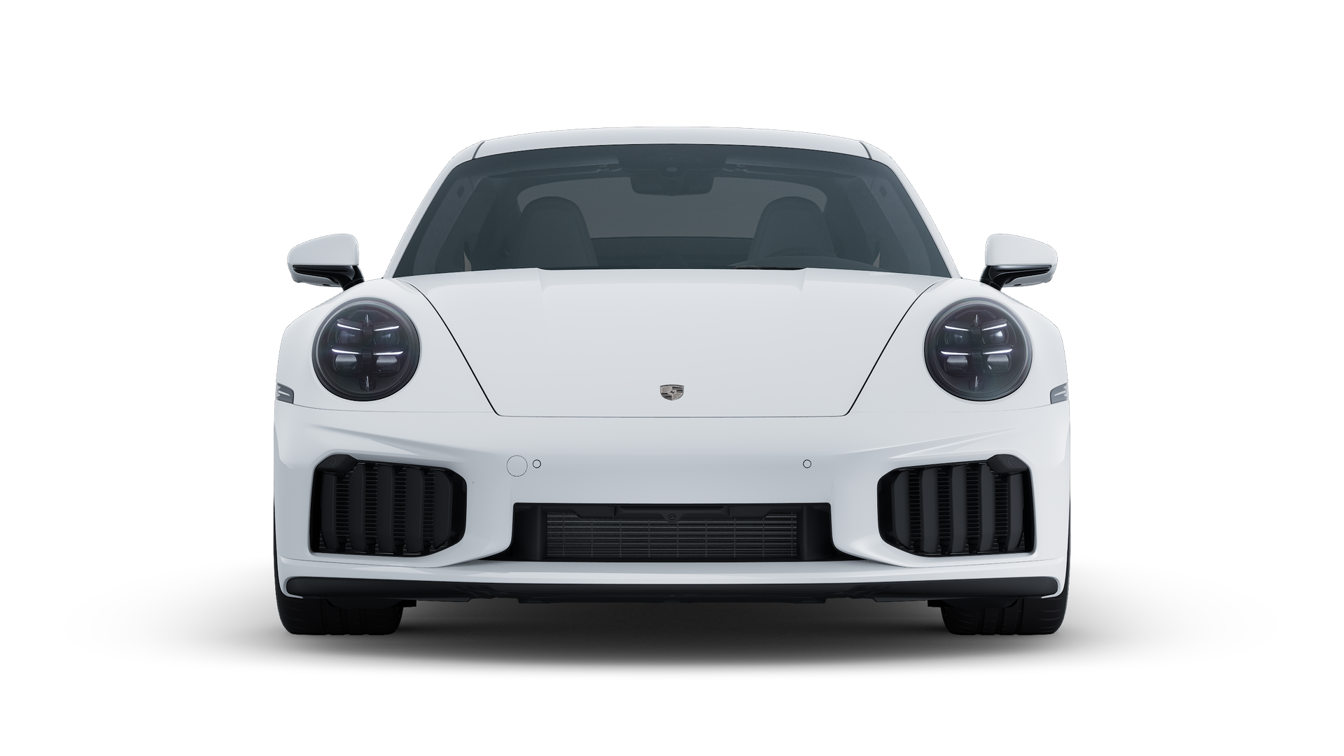 Exterior view of 911 Turbo S showing the front of the car