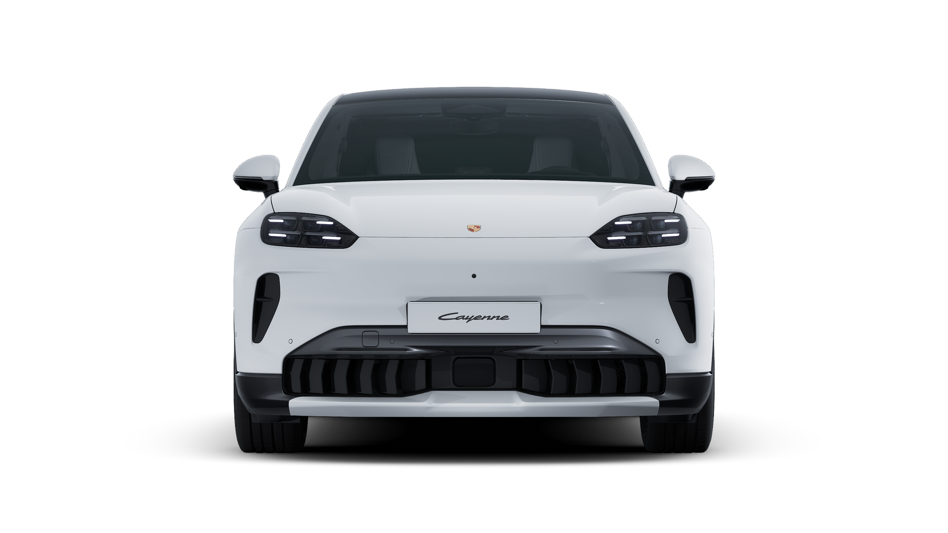 Exterior view of Cayenne S Coupé Electric showing the front of the car