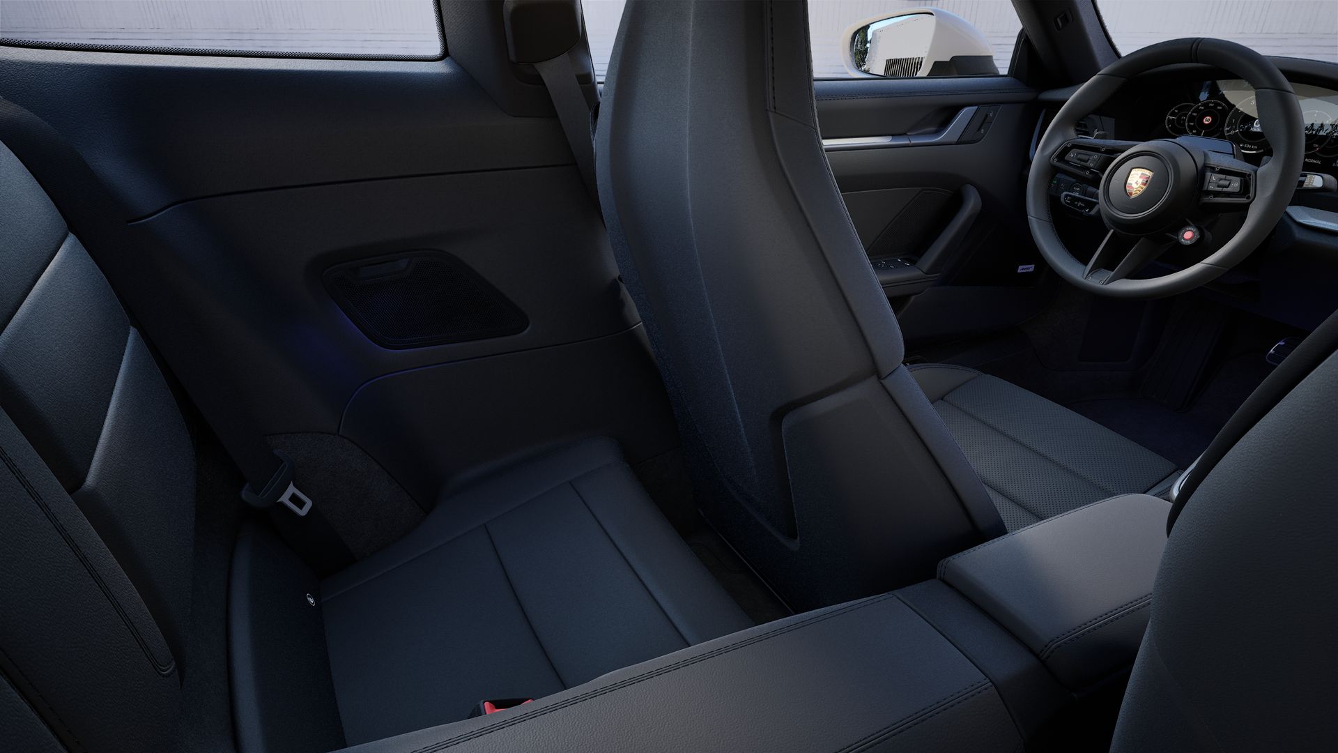 Arka koltukları gösteren iç görünüm 911 Carrera