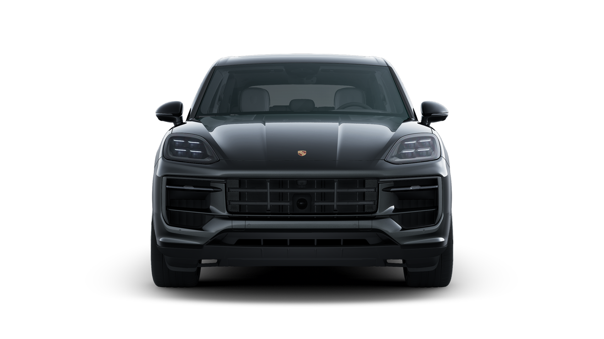 Cayenne Black Edition adresinin aracın ön tarafını gösteren dış görünümü