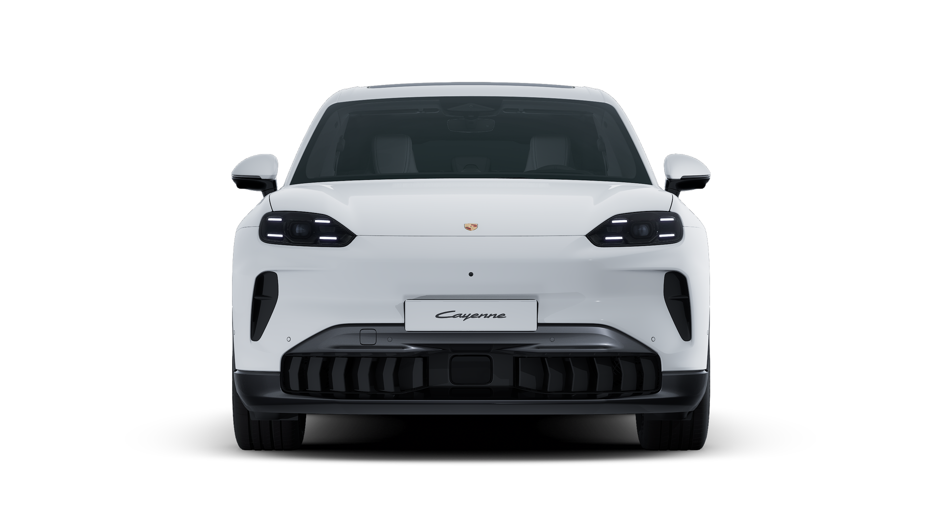 Cayenne Electric adresinin aracın ön tarafını gösteren dış görünümü