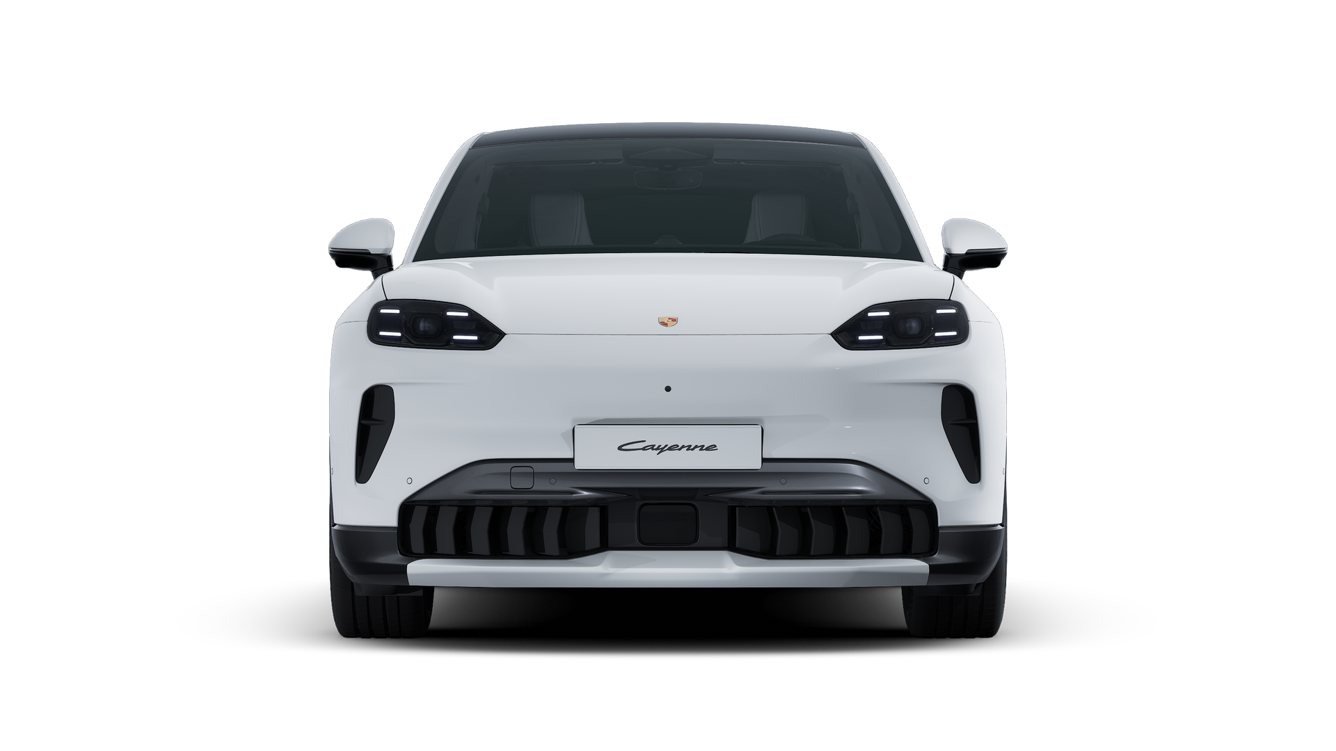 Cayenne S Coupé Electric adresinin aracın ön tarafını gösteren dış görünümü
