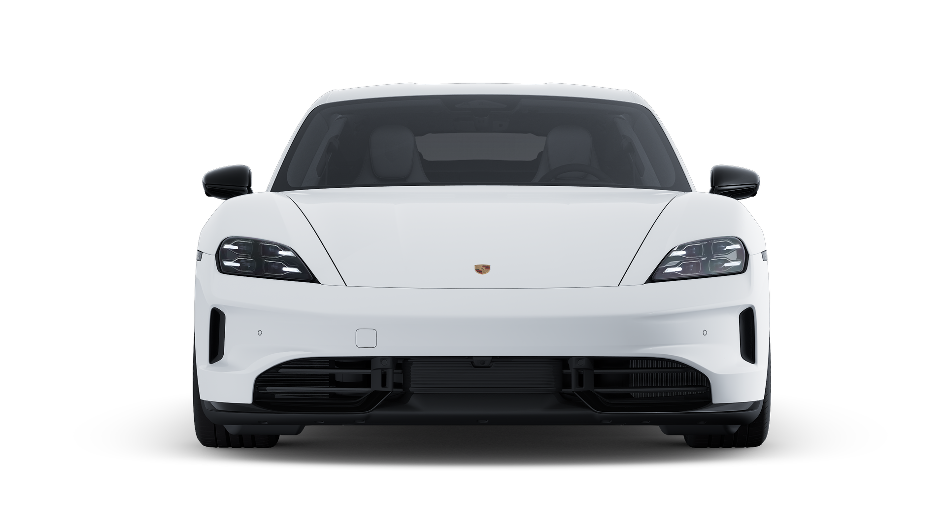 Exterior view of Taycan 4S Black Edition showing the front of the car