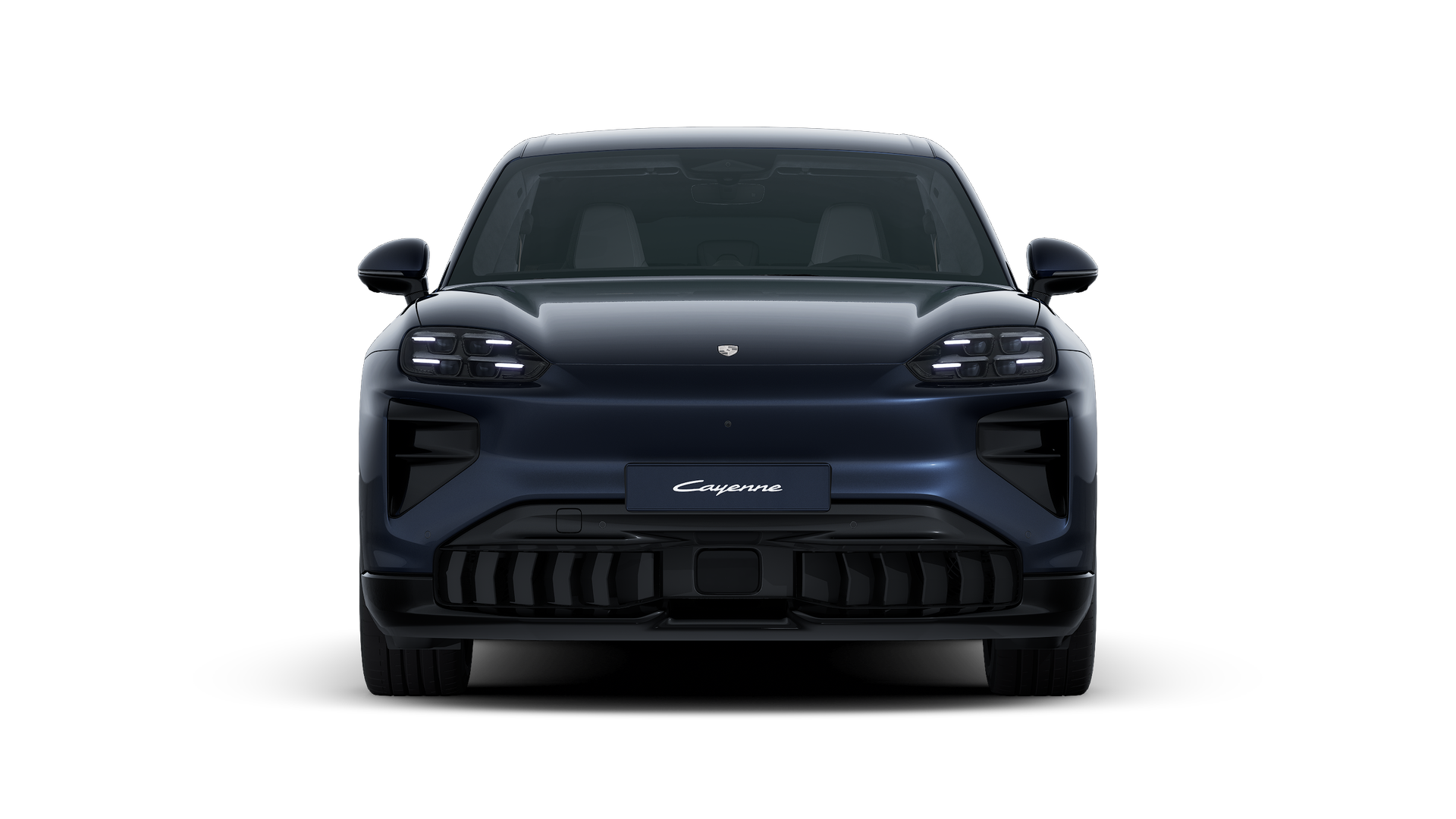 Зовнішній вигляд Cayenne Turbo Electric , що показує передню частину автомобіля