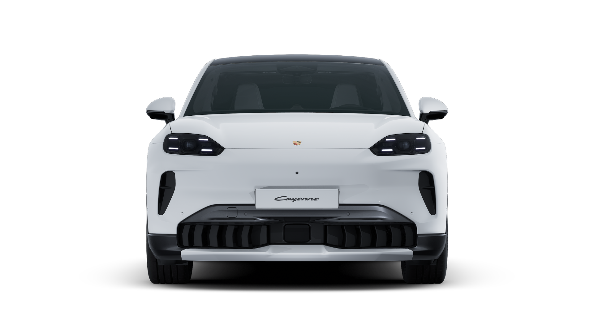 Зовнішній вигляд Cayenne S Coupé Electric , що показує передню частину автомобіля
