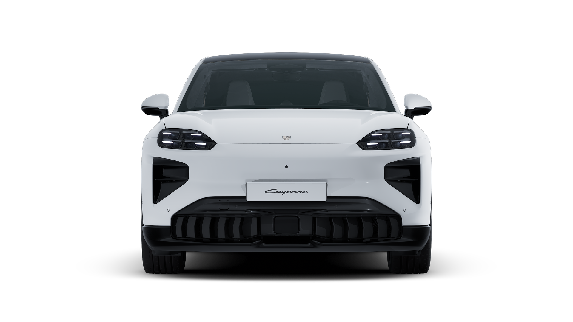 Зовнішній вигляд Cayenne Turbo Coupé Electric , що показує передню частину автомобіля