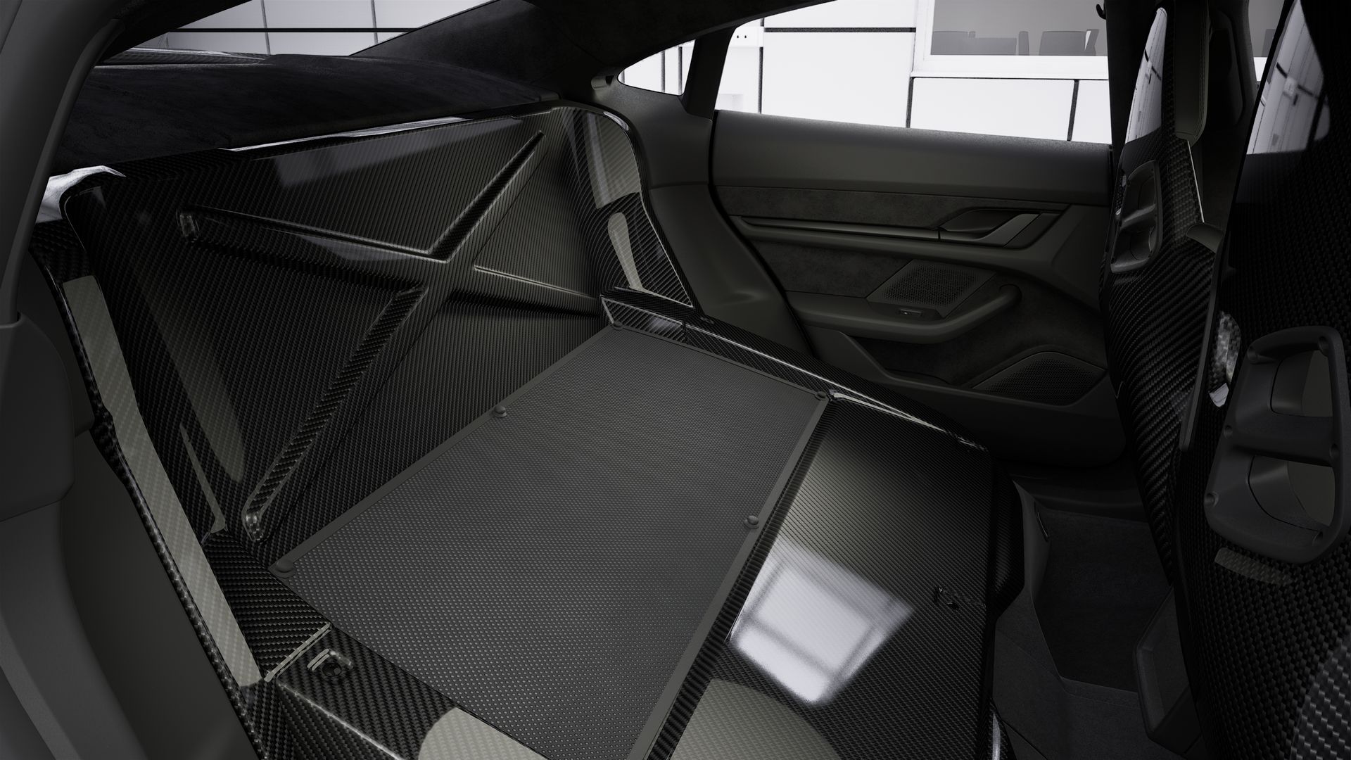 Внутрішній вигляд інтер'єру Taycan Turbo GT with Weissach Package