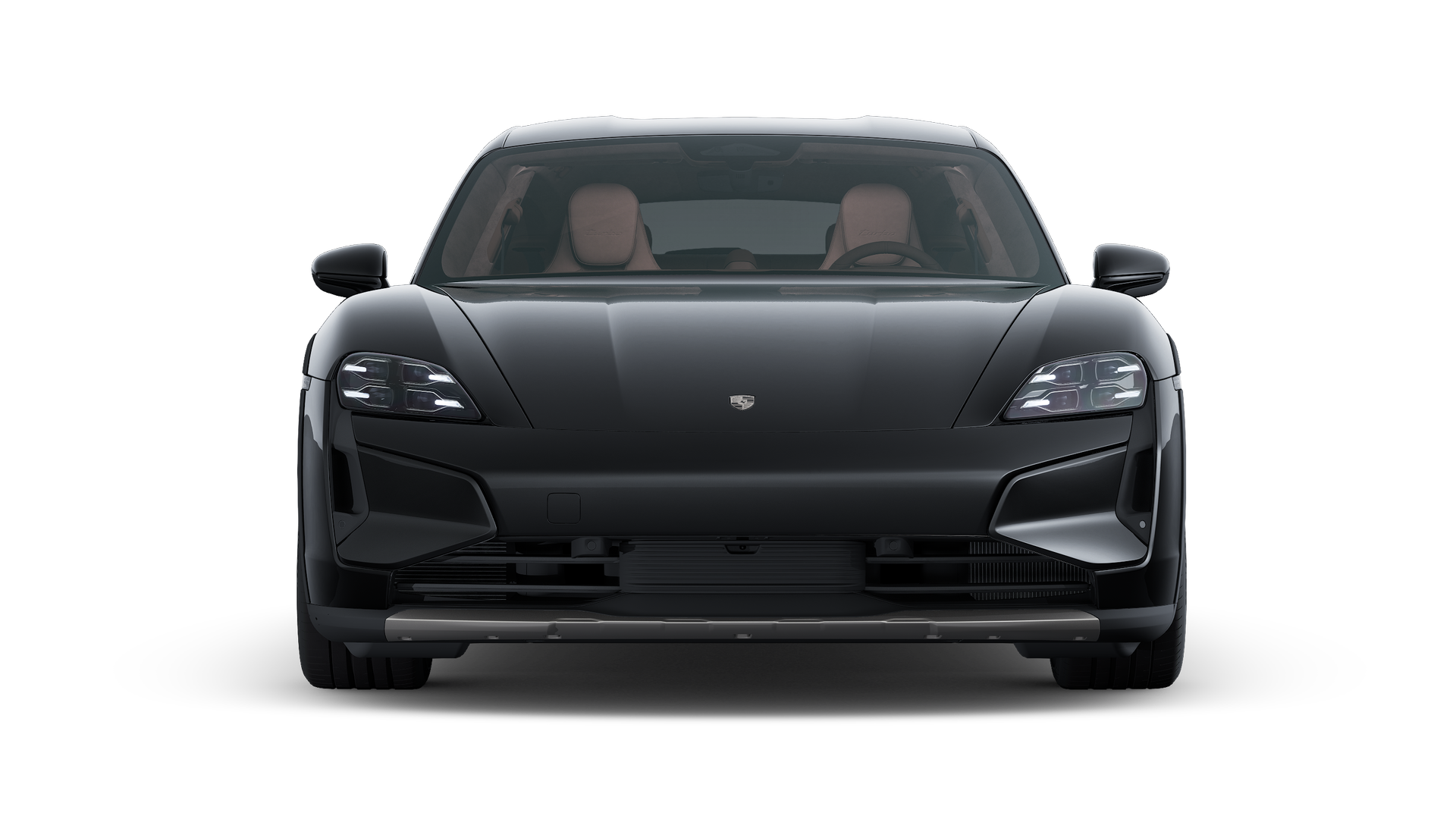 Зовнішній вигляд Taycan Turbo Cross Turismo , що показує передню частину автомобіля