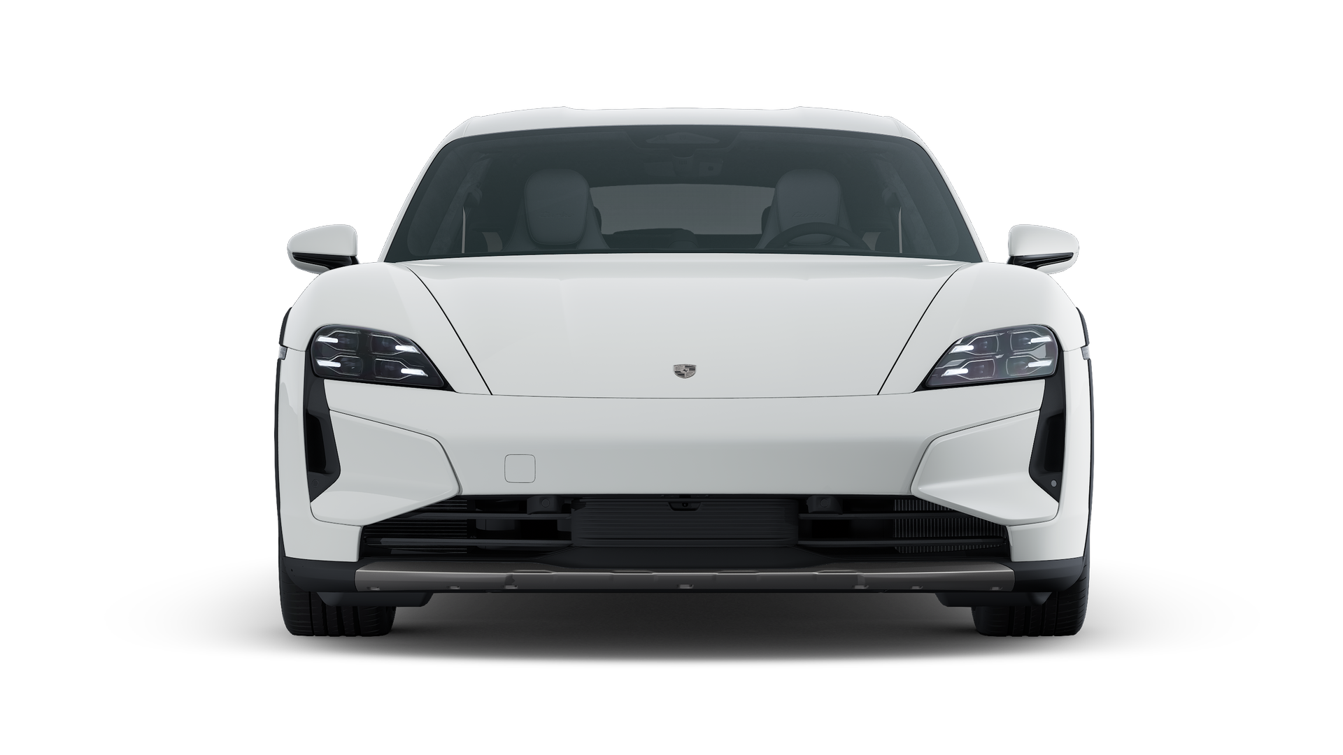 Зовнішній вигляд Taycan Turbo Cross Turismo , що показує передню частину автомобіля