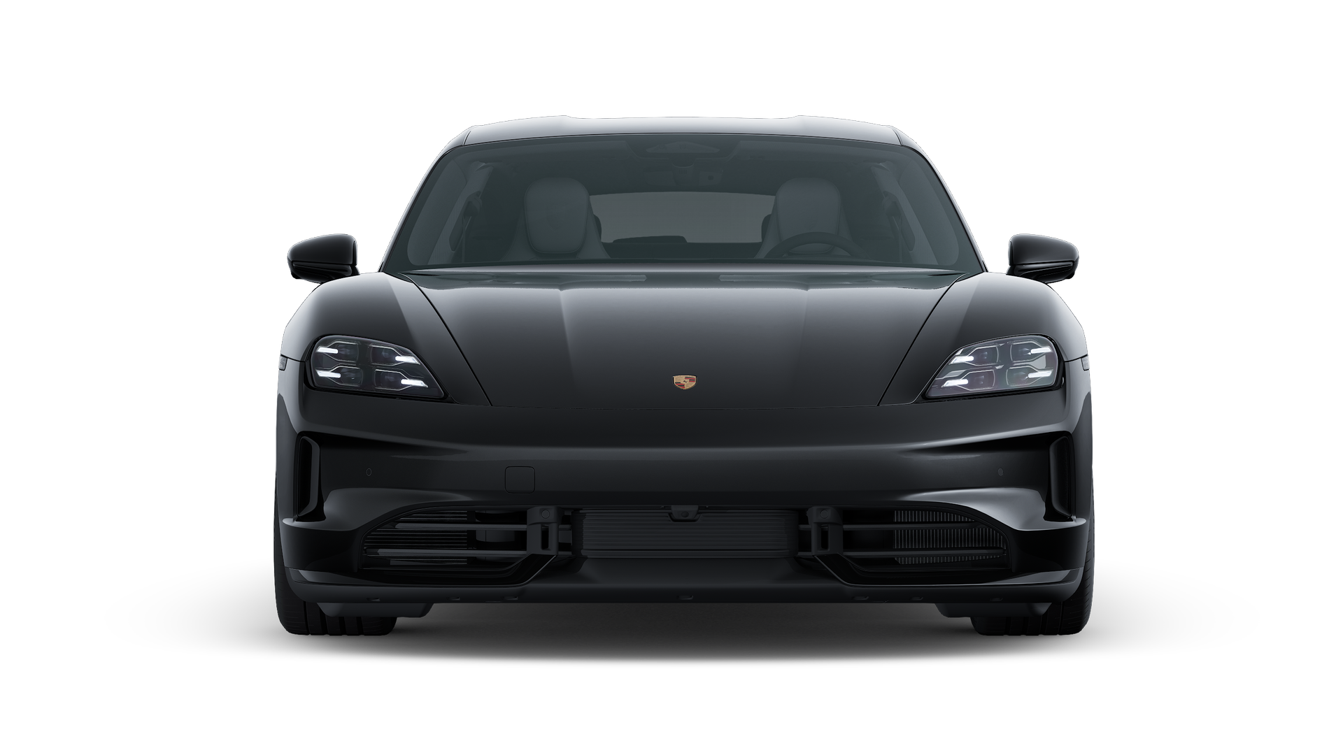 Зовнішній вигляд Taycan 4S Sport Turismo Black Edition , що показує передню частину автомобіля