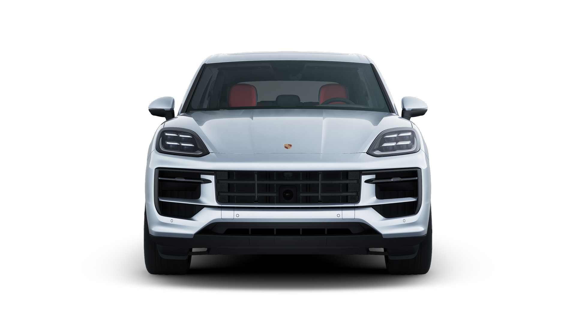 Exterior view of Cayenne showing the front of the car