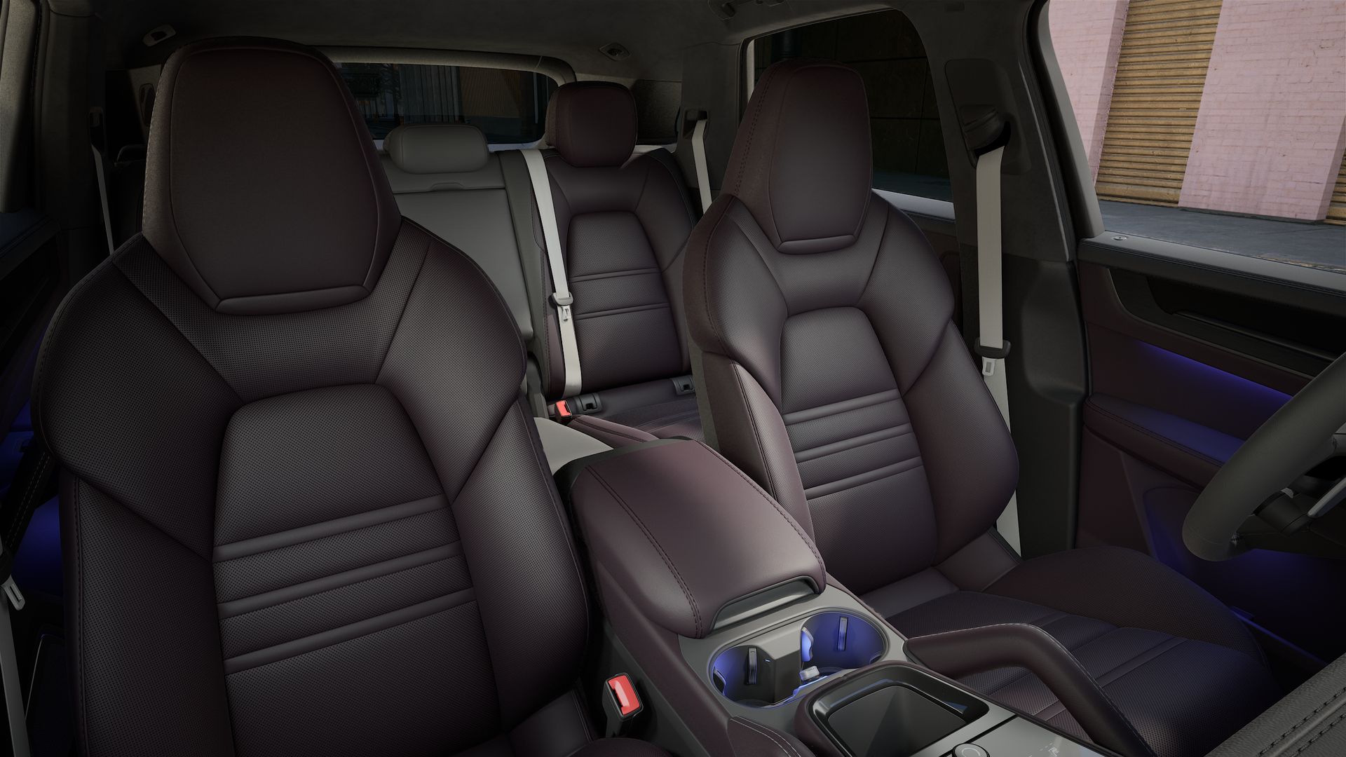 Carrara White Metallic with Black and Blackberry Leather Interior - seats
