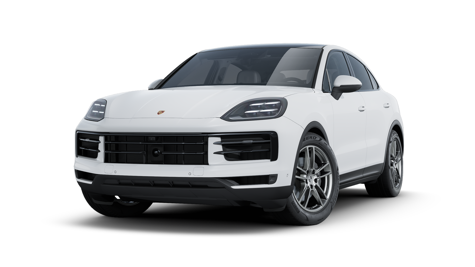 Exterior view of Cayenne Coupe showing the front and left side of the car