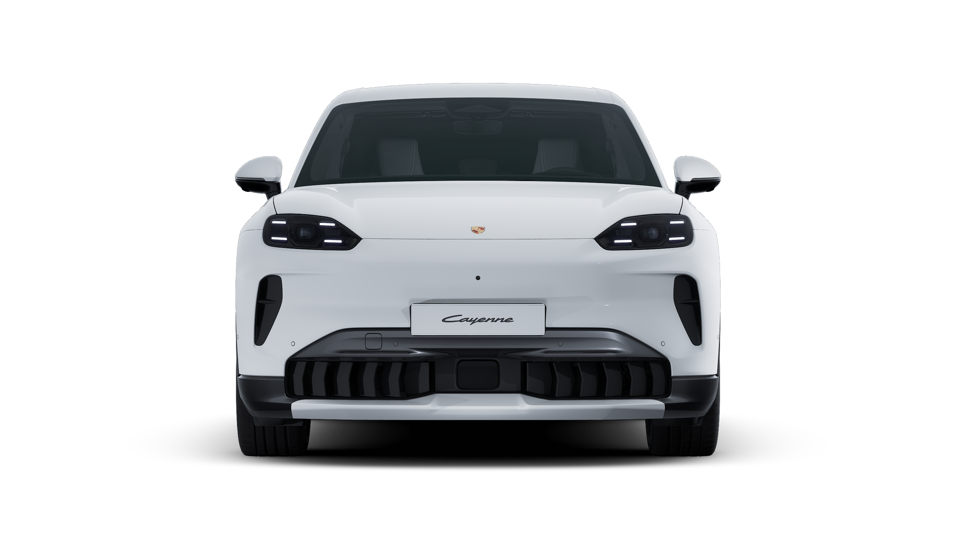 Exterior view of Cayenne S Electric showing the front of the car