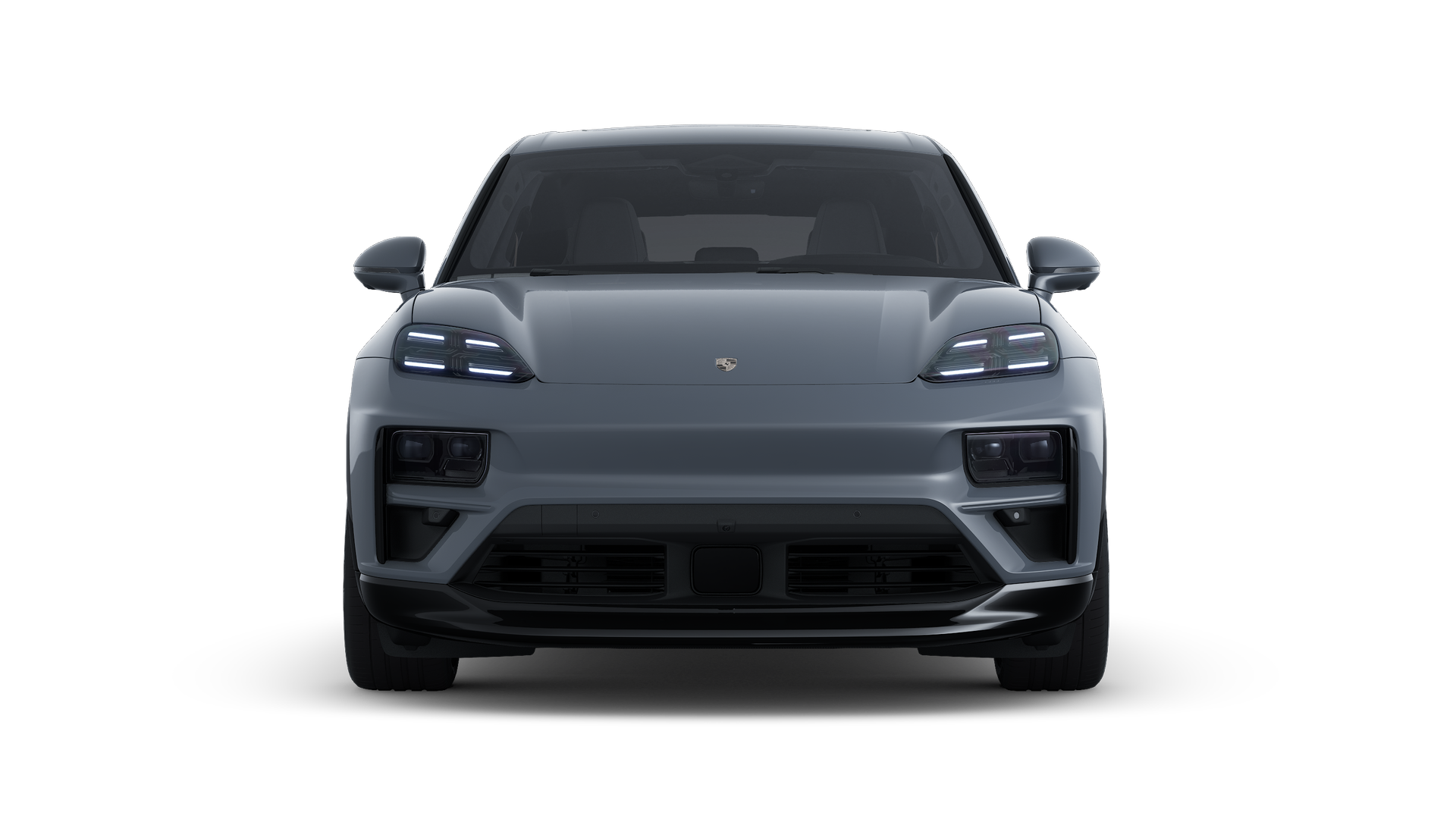 Exterior view of Macan Turbo showing the front of the car