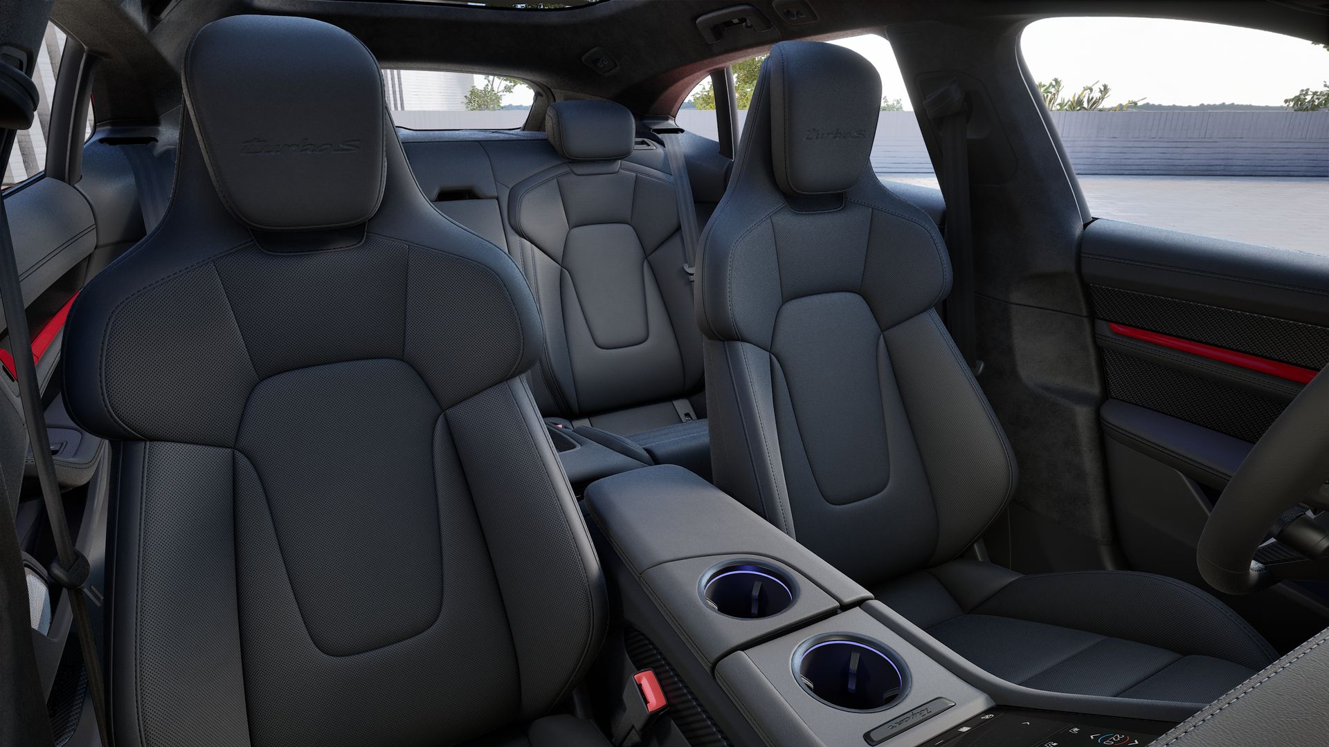 Carmine Red with Black Accents - seats
