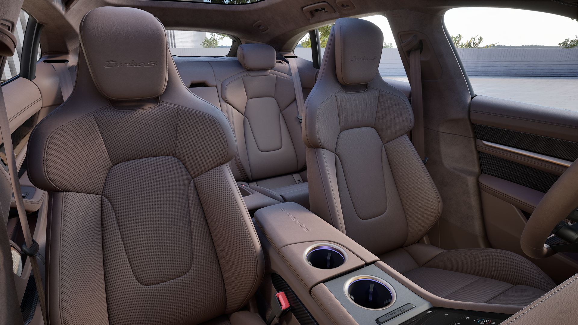 Oak Green Metallic Neo with Truffle Brown Club Leather Interior and Neodyme Accents - seats