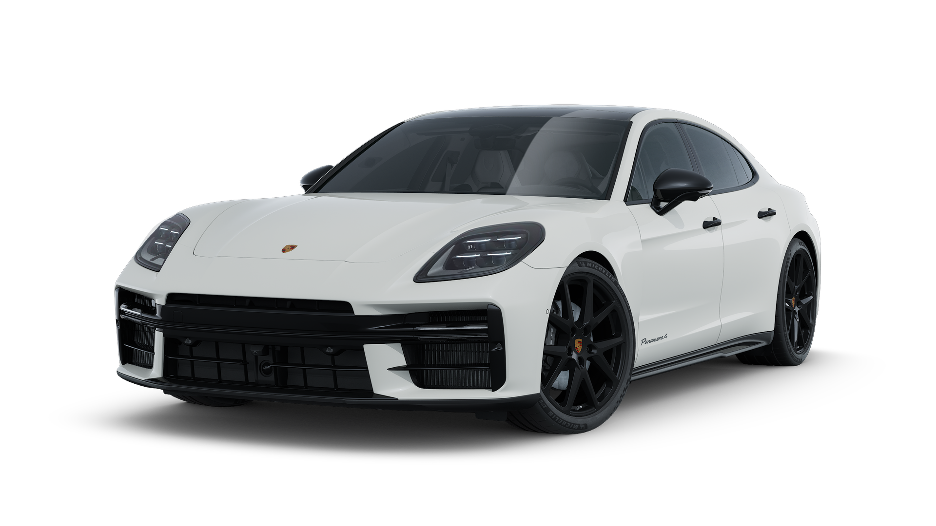 Exterior view of Panamera 4 showing the front and left side of the car