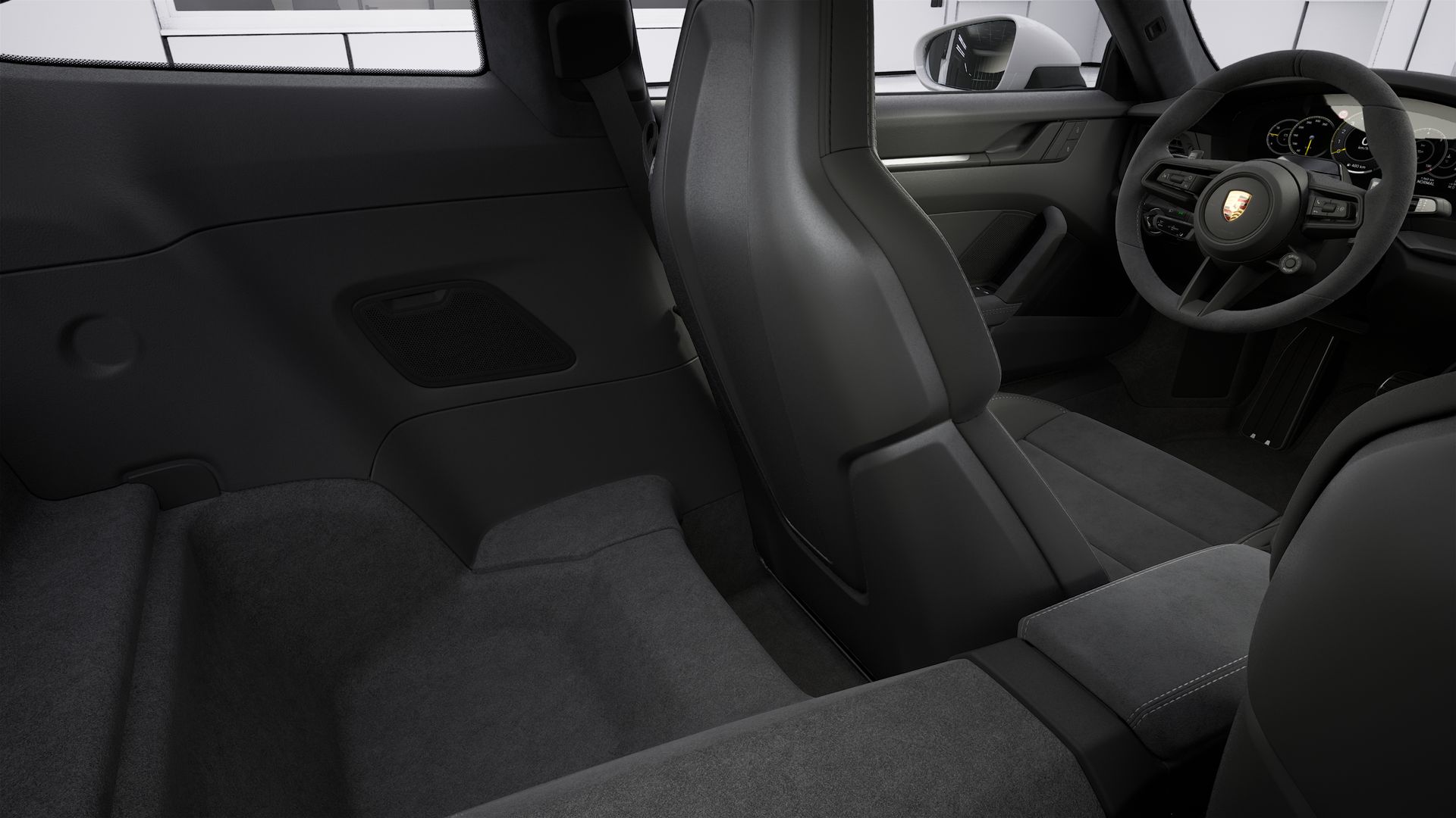 Interior view showing the back seats of 911 GT3
