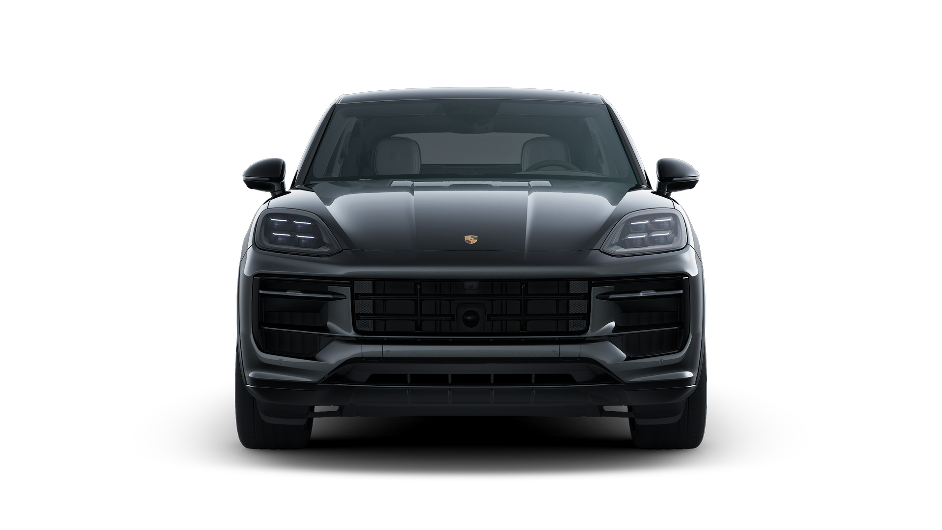 Exterior view of Cayenne S E-Hybrid Coupé Black Edition showing the front of the car