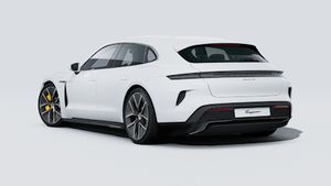 Taycan Turbo S Sport Turismo -ի արտաքին տեսքը. ավտոմեքենայի հետնամաս և ձախ կողմ