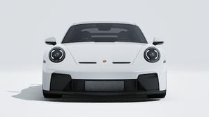 Außenansicht von 911 GT3 mit Blick auf die Vorderseite des Fahrzeugs