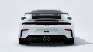 Außenansicht von 911 GT3 mit Blick auf das Heck des Fahrzeugs