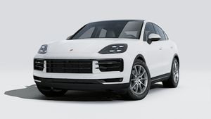 Außenansicht von Cayenne Coupé mit der Vorderseite und der linken Seite des Fahrzeugs