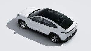 Außenansicht von Cayenne Coupé Electric von oben gesehen