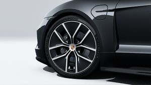 Außenansicht des Taycan 4 Black Edition