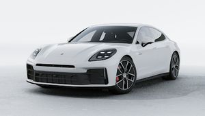Außenansicht von Panamera 4S E-Hybrid mit der Vorderseite und der linken Seite des Fahrzeugs